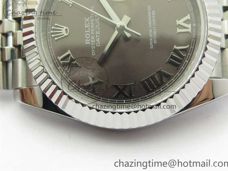 1219 DateJust 41mm 126334 SS BP Maker 1:1 Best Edition New Version Gray Roman Dial on Jubilee Bracelet Reliable 3035
